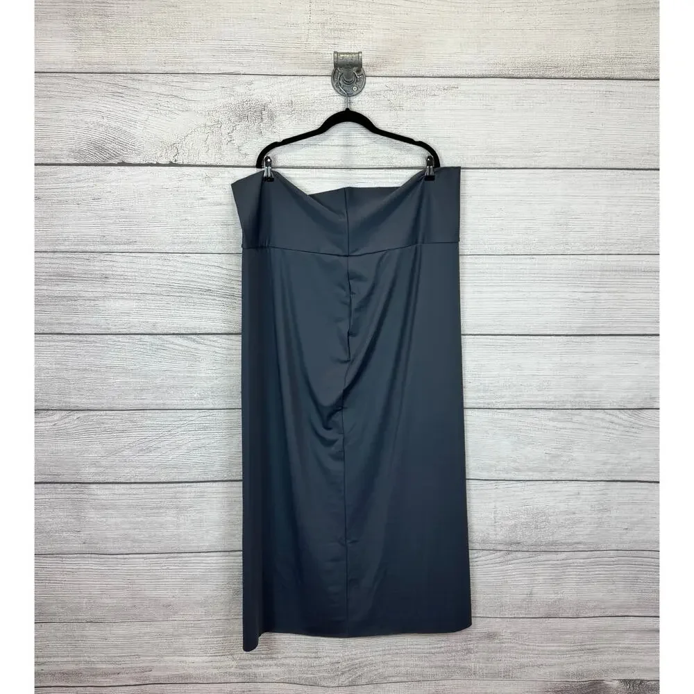 Skims Plus Size Gun Gray Shaping Swim Maxi Skirt Size 4X